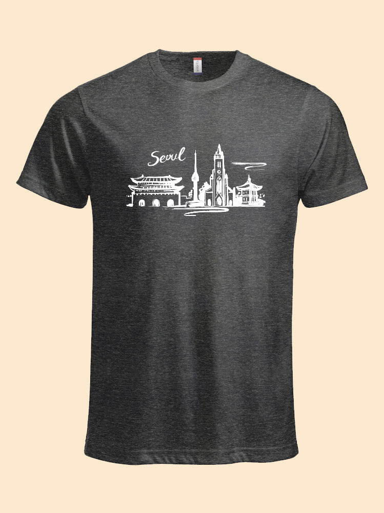 Tshirt skyline gris anthracite