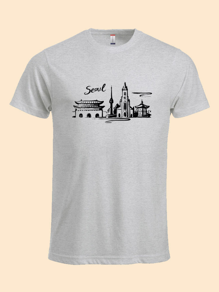 Tshirt skyline gris cendré