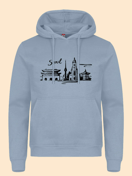 Hoodie skyline bleu