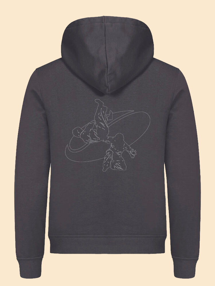 Hoodie gris métal
